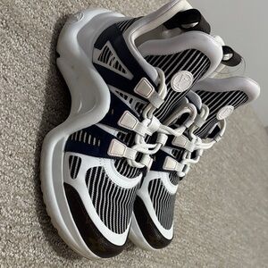 Louis Vuitton Black and White Sneakers